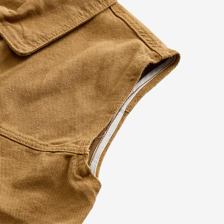Herren-Jeansweste im amerikanischen Vintage-Stil, lässig, gewaschen, mit zwei Taschen - image 7