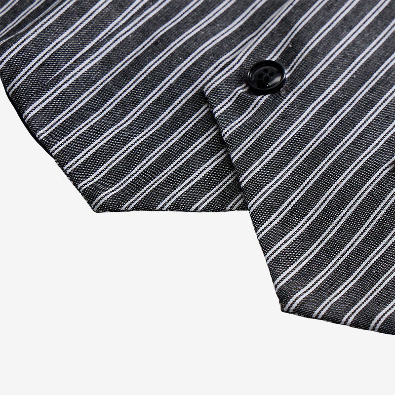 Herren-Anzugweste, grau gestreift, schmal geschnitten, Retro-Stil - image 6