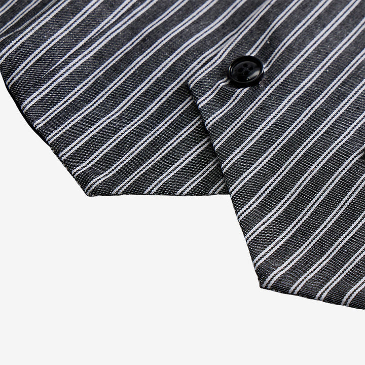 Herren-Anzugweste, grau gestreift, schmal geschnitten, Retro-Stil - image 6