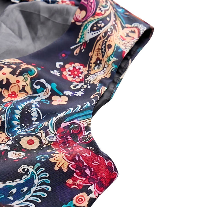 Herren-Anzugweste im Vintage-Stil mit farbenfrohem Paisley-Muster - image 7