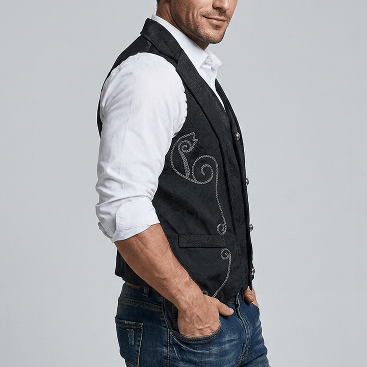Herren-Anzugweste im britischen Western-Stil für festliche Anlässe - image 3