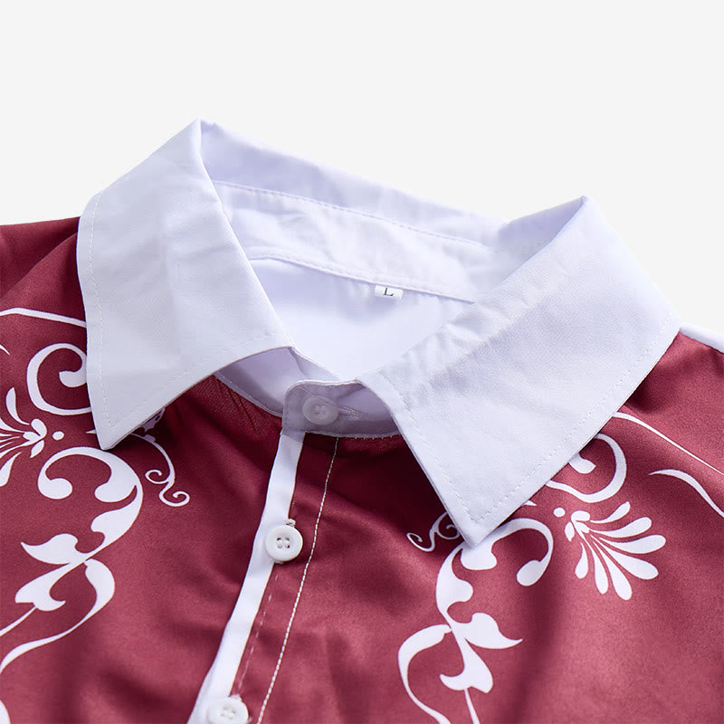 Herren-Vintage-Westernhemd mit Blumenmuster und Knopfleiste - image 8