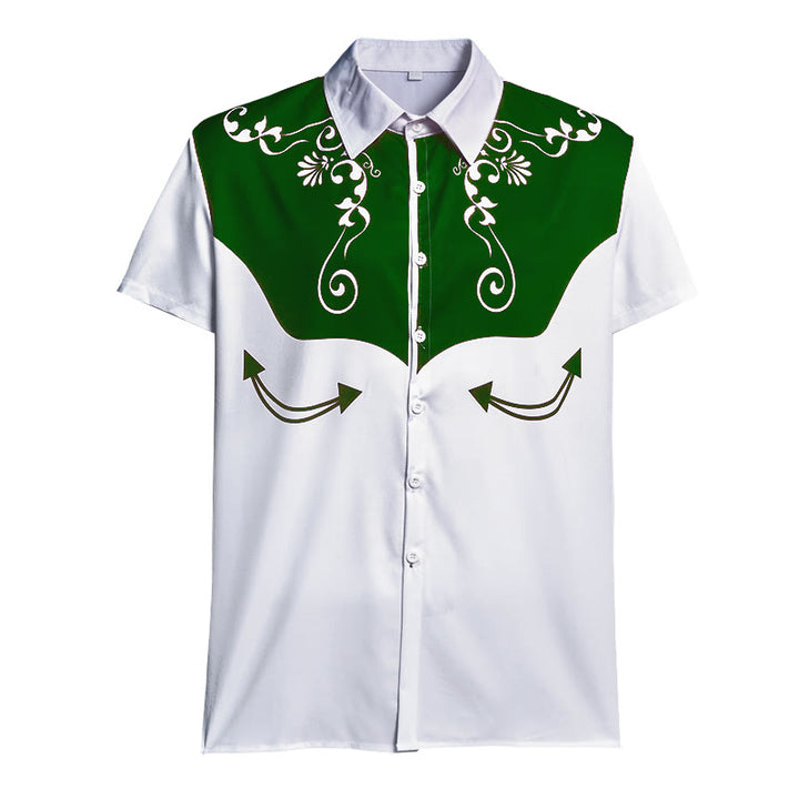 Herren-Vintage-Westernhemd mit Blumenmuster und Knopfleiste - image 17