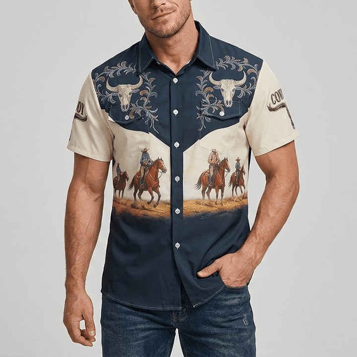 Westernhemd für Herren – Rodeo-Cowboy-Country-Musikfestival - image 1