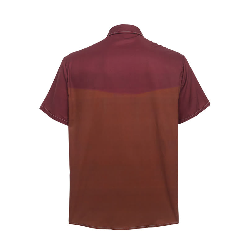 Zweifarbiges Streetwear-Western-Cowboy-Outfit-Hemd für Herren - image 10