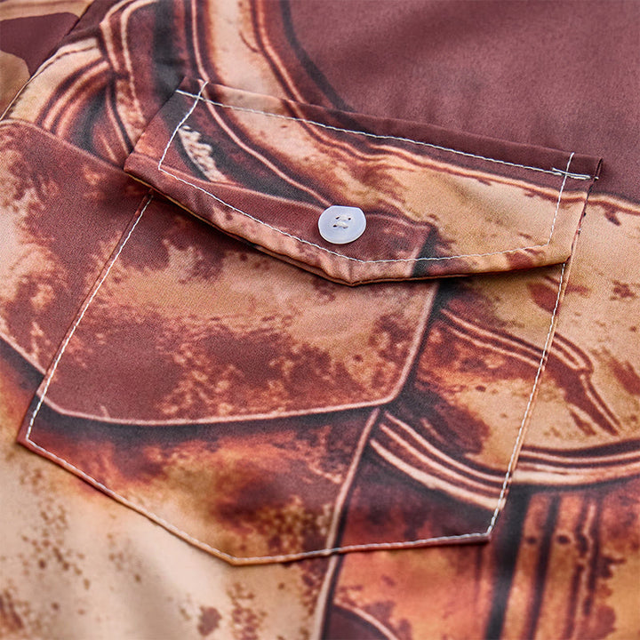 Herren-Westernhemd im Vintage-Stil mit Sattelprint und Used-Look, Streetwear-Look - image 5