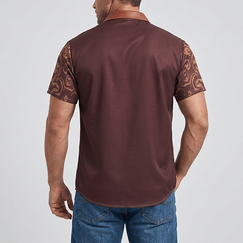 Herren-Westernhemd im Vintage-Stil mit Sattelprint und Used-Look, Streetwear-Look - image 2