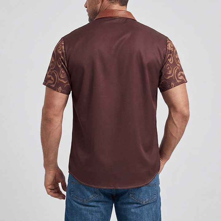 Herren-Westernhemd im Vintage-Stil mit Sattelprint und Used-Look, Streetwear-Look - image 2
