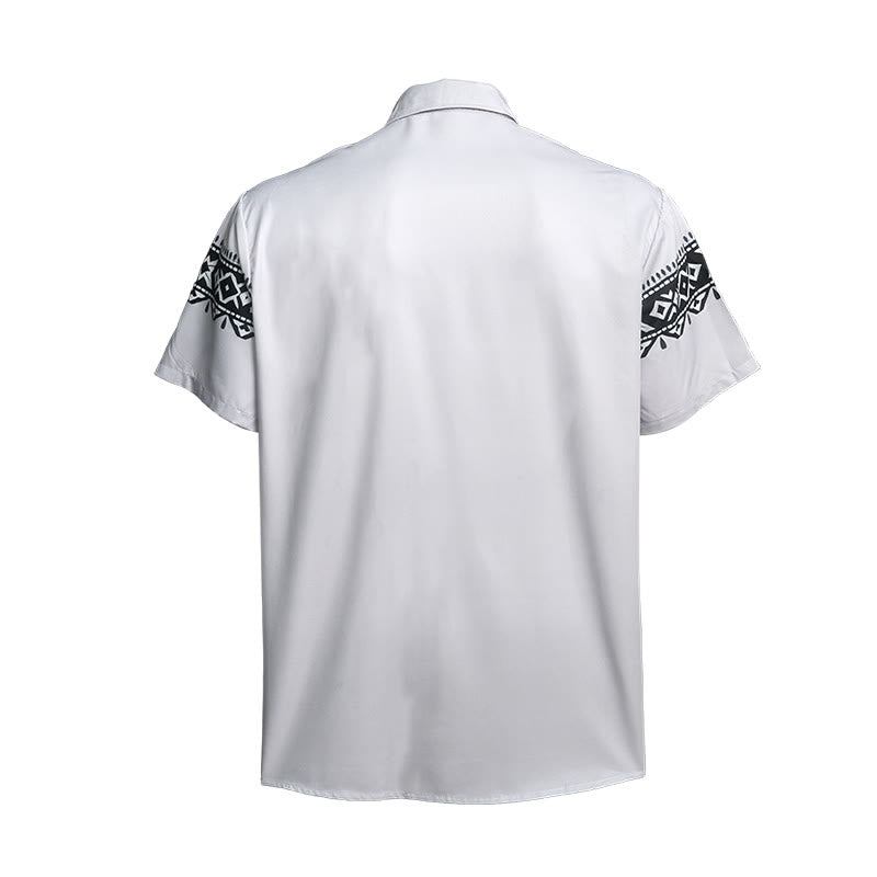 Streetwear-Hemd im Azteken-Western-Stil mit Stierschädel-Print - image 10