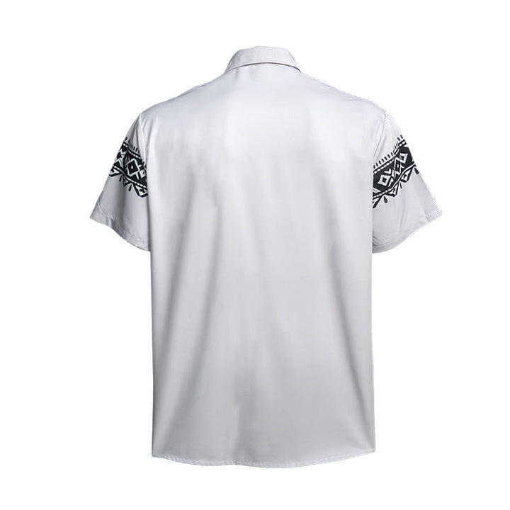 Streetwear-Hemd im Azteken-Western-Stil mit Stierschädel-Print - image 10