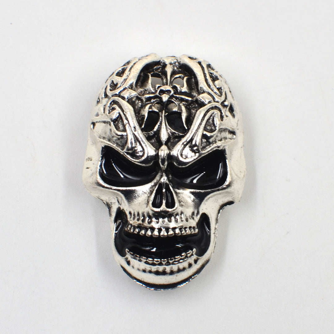 1 Paar Vanitas-Totenkopf-Knopfkappen zum Aufstecken - image 2