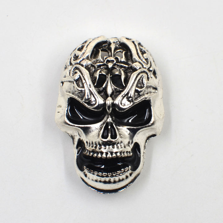 1 Paar Vanitas-Totenkopf-Knopfkappen zum Aufstecken - image 2