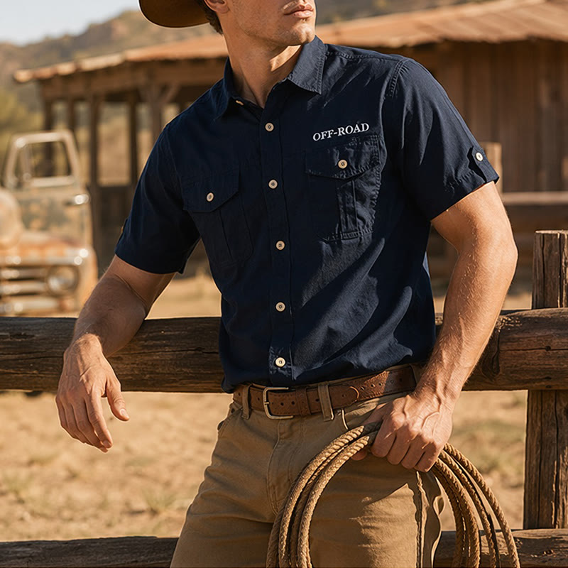 Herren Offroad Militär Taktische Arbeitskleidung Baumwollhemd - Marine - 5XL - image 6
