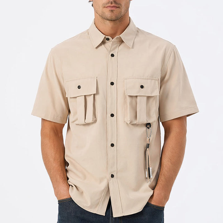 Oversized Utility Workwear Hemd für Herren mit abnehmbarem Riemen - image 1