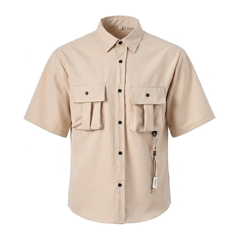 Oversized Utility Workwear Hemd für Herren mit abnehmbarem Riemen - image 9