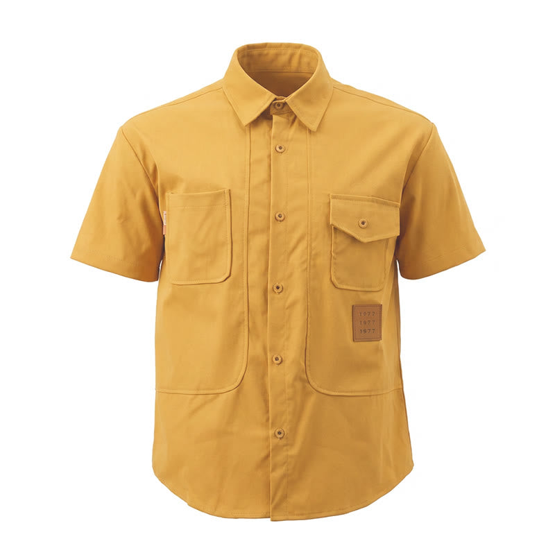 City Boy Herren-Arbeitshemd mit Retro-Label-Aufnäher - image 9
