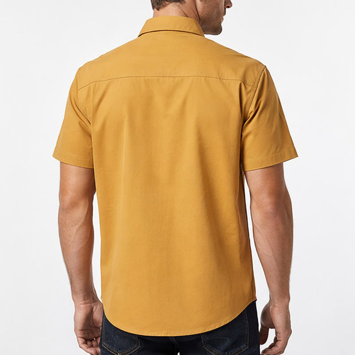 City Boy Herren-Arbeitshemd mit Retro-Label-Aufnäher - image 2