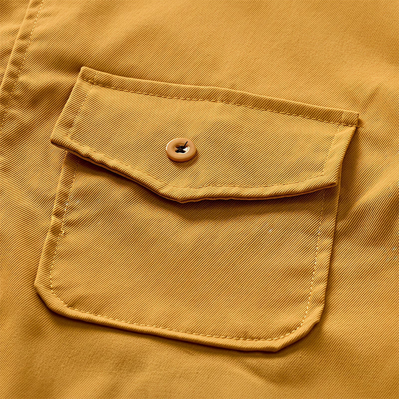 City Boy Herren-Arbeitshemd mit Retro-Label-Aufnäher - image 7