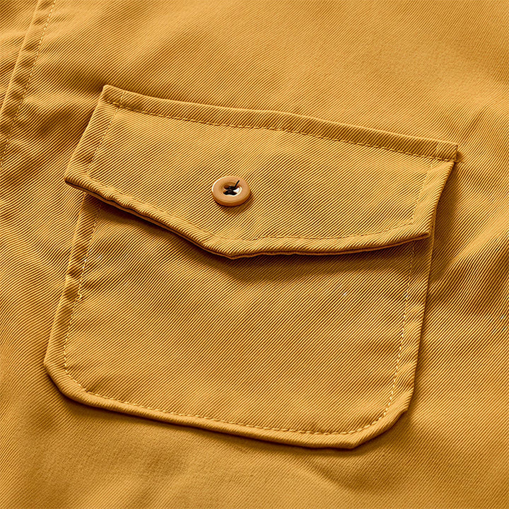 City Boy Herren-Arbeitshemd mit Retro-Label-Aufnäher - image 7