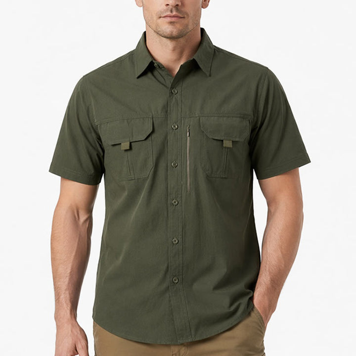 Sommerliches Outdoor-Arbeitshemd für Herren mit mehreren Taschen - image 1
