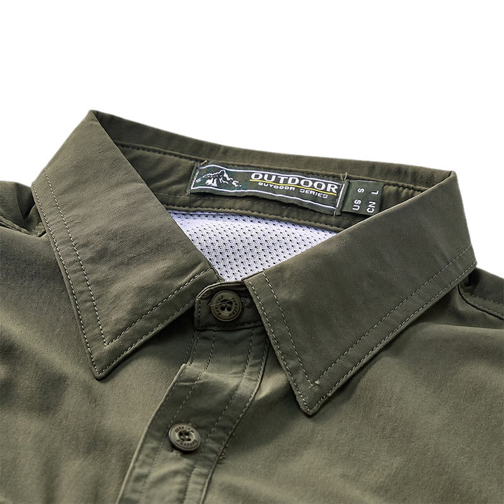 Sommerliches Outdoor-Arbeitshemd für Herren mit mehreren Taschen - image 7