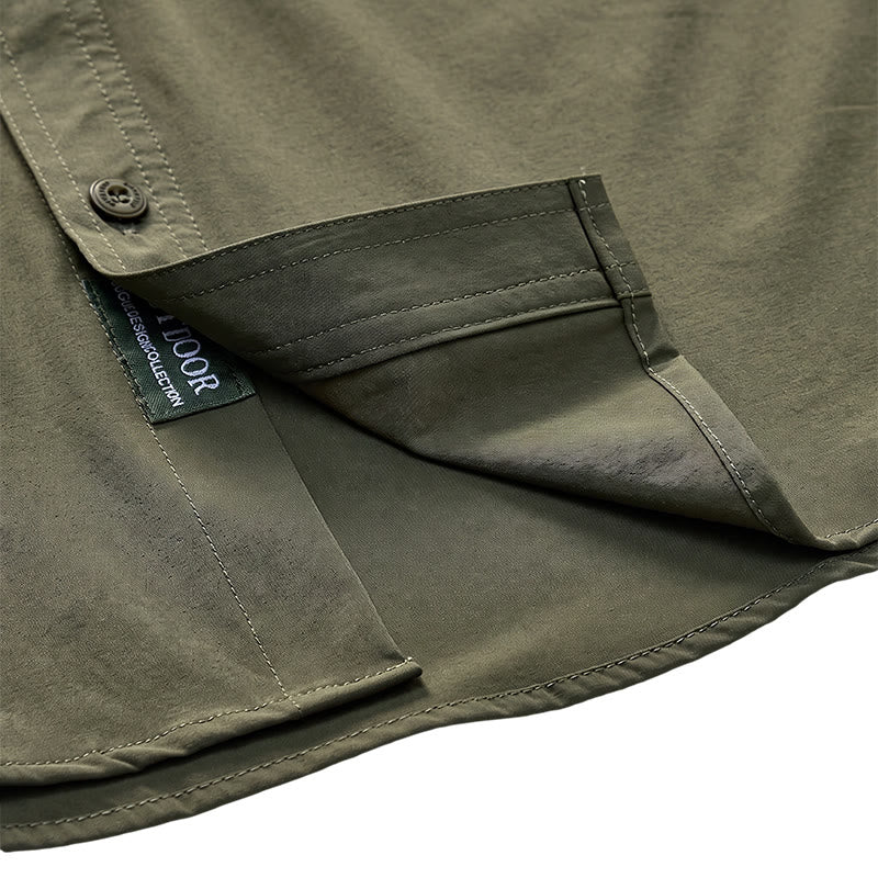 Sommerliches Outdoor-Arbeitshemd für Herren mit mehreren Taschen - image 9