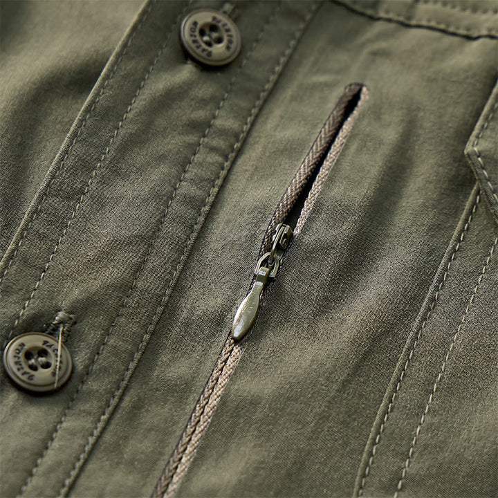 Sommerliches Outdoor-Arbeitshemd für Herren mit mehreren Taschen - image 8