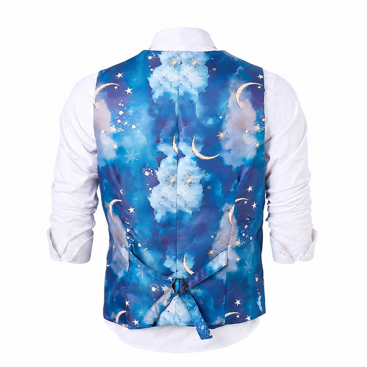 Herren-Anzugweste mit Sternennacht-Print für festliche Anlässe - image 11