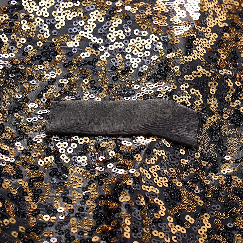 Herren-Paillettenweste in Gold und Schwarz im Ombré-Farbverlauf für den Nachtclub - image 6
