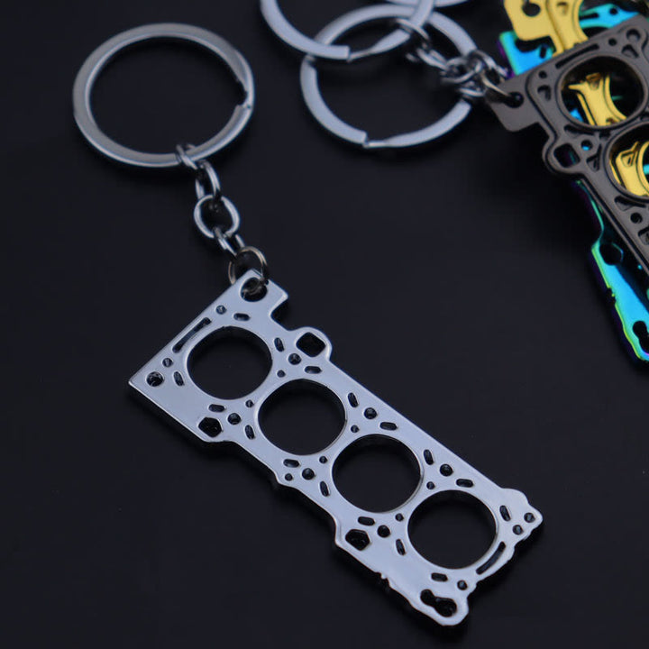 Mini-Schlüsselanhänger-Kollektion im modernen Autoteile-Design - Silberdichtung - image 12