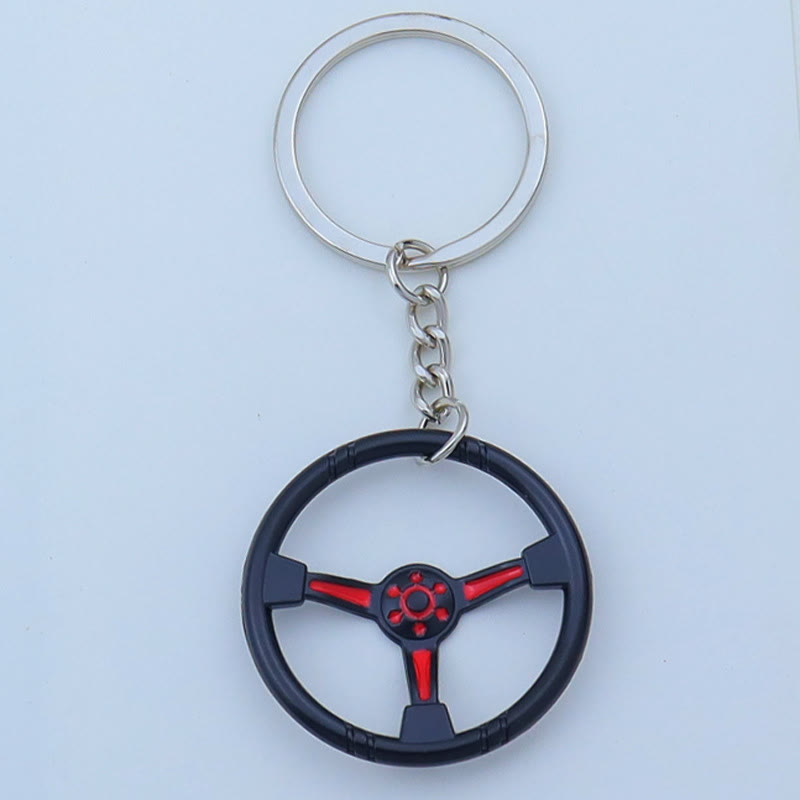 Mini-Schlüsselanhänger-Kollektion im modernen Autoteile-Design - Rotes Lenkrad - image 14