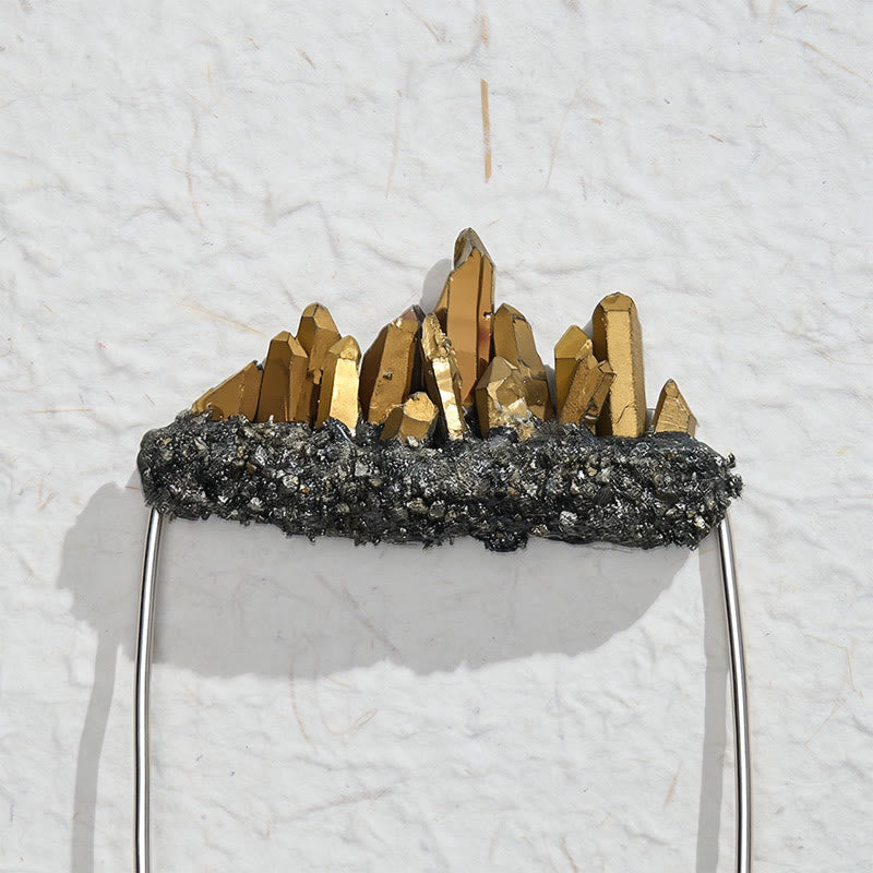Handgefertigte Brosche in Kronenform aus Naturkristall - image 19