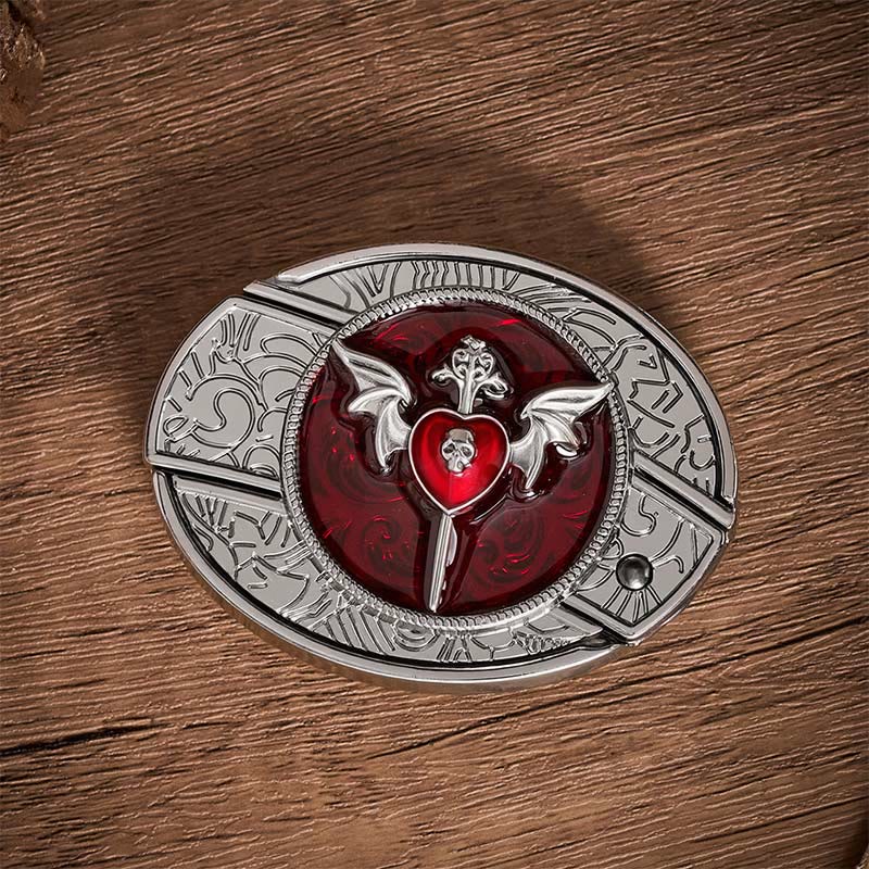 Wings & Dagger Red Heart DIY Gürtel mit versteckter Klappmesserschnalle aus Leder - image 10