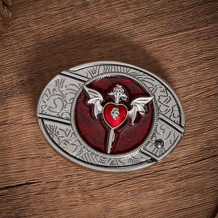 Wings & Dagger Red Heart DIY Gürtel mit versteckter Klappmesserschnalle aus Leder - image 10