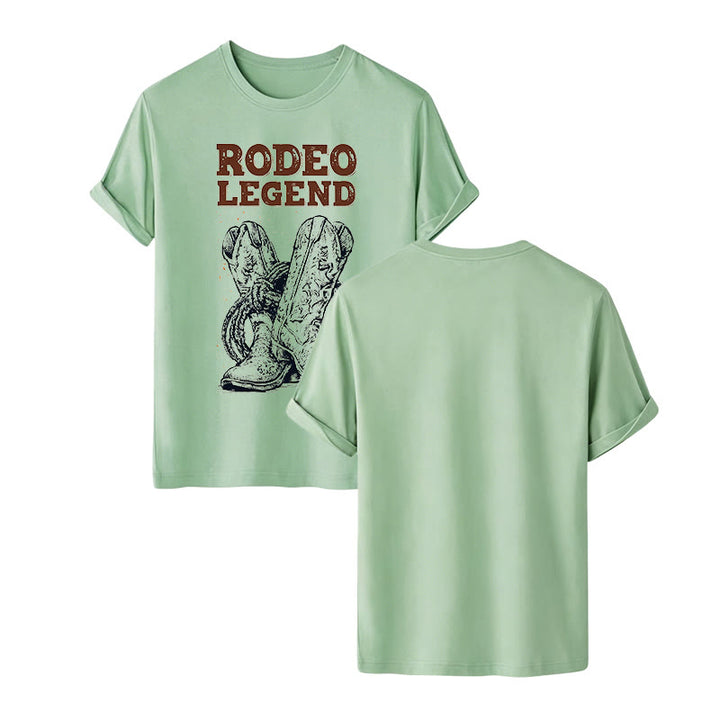 Rodeo Legend Cowboy Boots & Cactus Print Crew Neck T-Shirt - Grün - 2XL - image 12