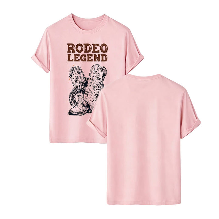 Rodeo Legend Cowboy Boots & Cactus Print Crew Neck T-Shirt - Rosa - 2XL - image 9