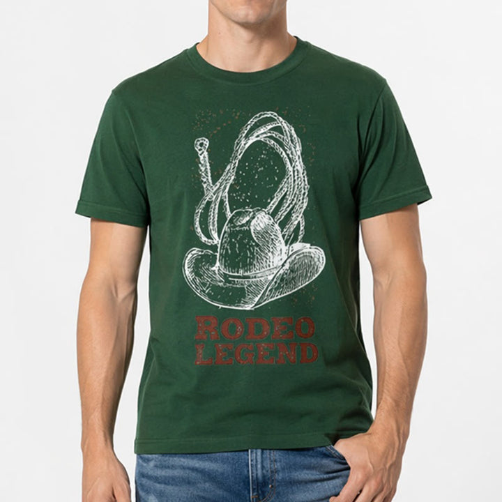Cowboyhut- und Lasso-Print Rodeo-Legende Western-T-Shirt - image 2