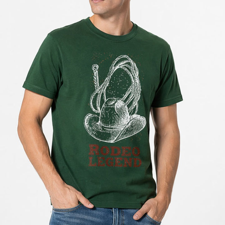 Cowboyhut- und Lasso-Print Rodeo-Legende Western-T-Shirt - image 4