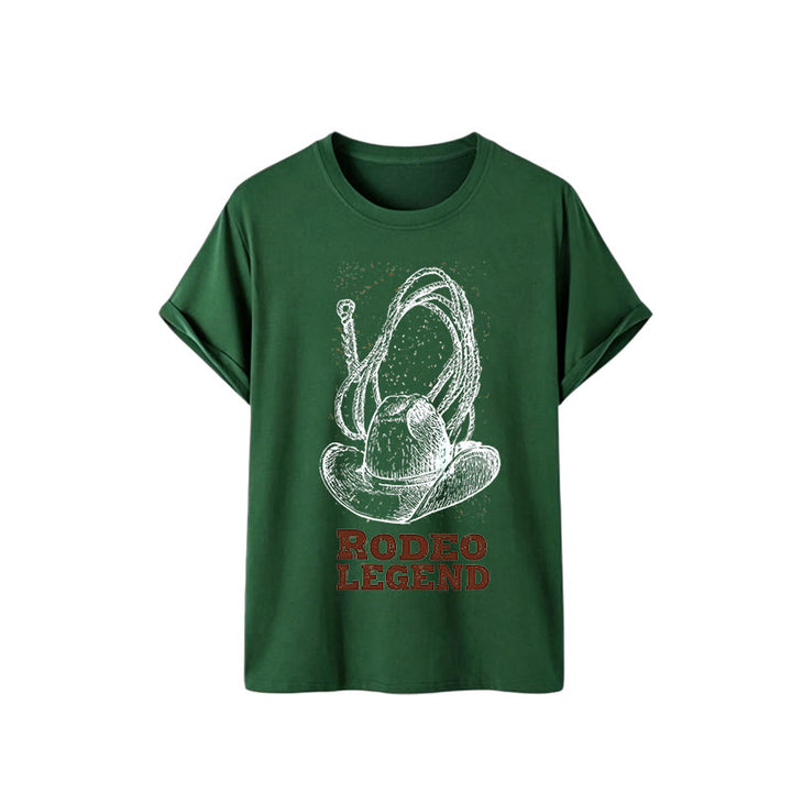 Cowboyhut- und Lasso-Print Rodeo-Legende Western-T-Shirt - image 5