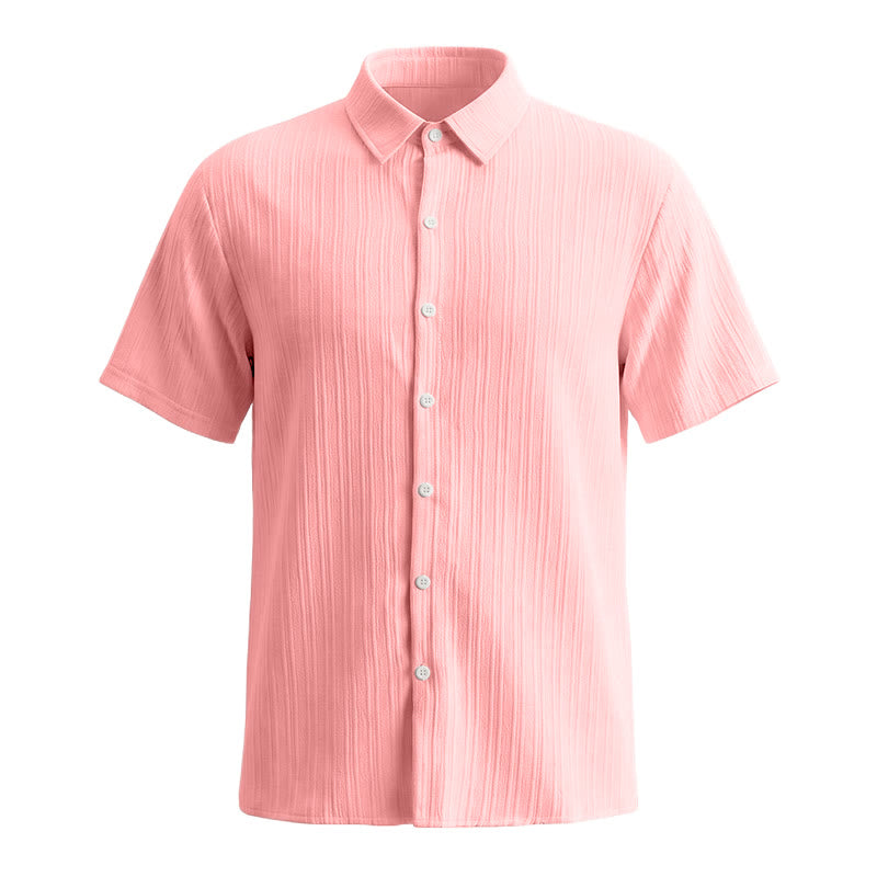 Herren-Freizeithemd aus Baumwoll-Leinen-Jacquard mit Streifenmuster - image 37