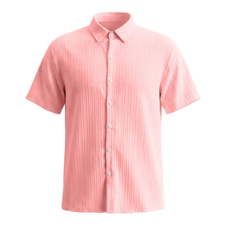 Herren-Freizeithemd aus Baumwoll-Leinen-Jacquard mit Streifenmuster - image 37