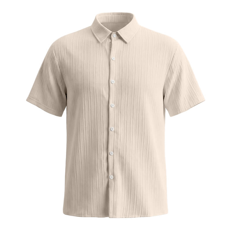Herren-Freizeithemd aus Baumwoll-Leinen-Jacquard mit Streifenmuster - image 36
