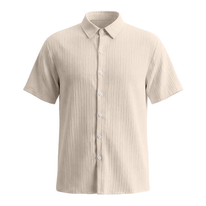 Herren-Freizeithemd aus Baumwoll-Leinen-Jacquard mit Streifenmuster - image 36
