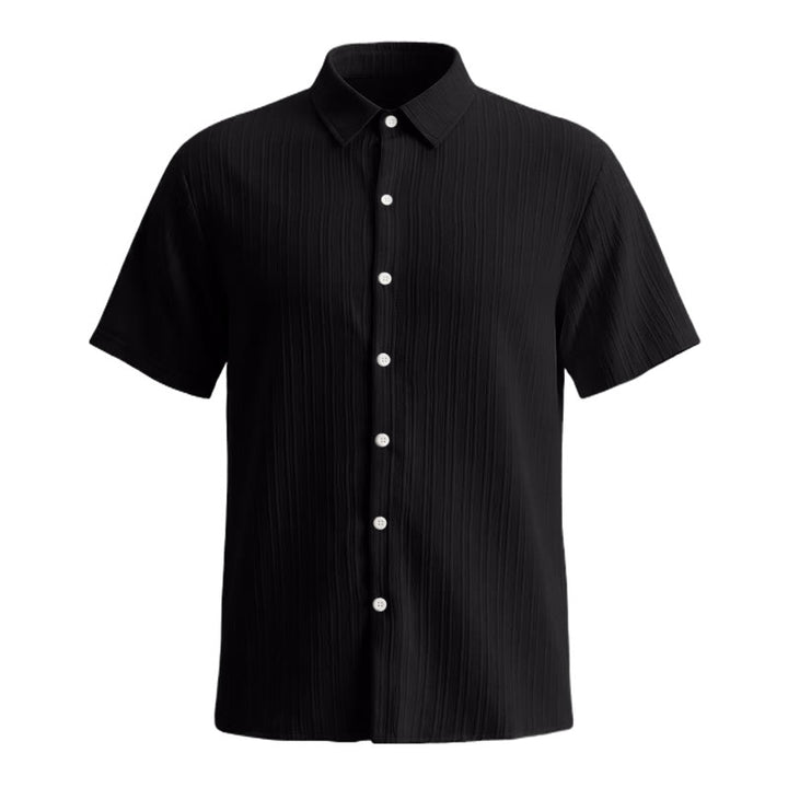 Herren-Freizeithemd aus Baumwoll-Leinen-Jacquard mit Streifenmuster - image 27