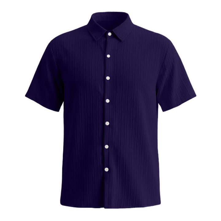 Herren-Freizeithemd aus Baumwoll-Leinen-Jacquard mit Streifenmuster - image 25