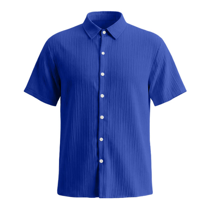 Herren-Freizeithemd aus Baumwoll-Leinen-Jacquard mit Streifenmuster - image 34
