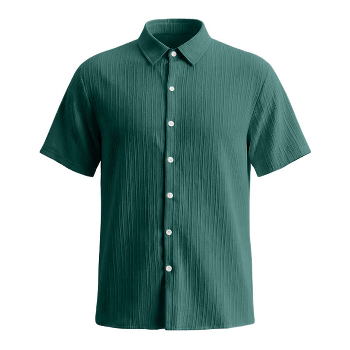 Herren-Freizeithemd aus Baumwoll-Leinen-Jacquard mit Streifenmuster - image 32