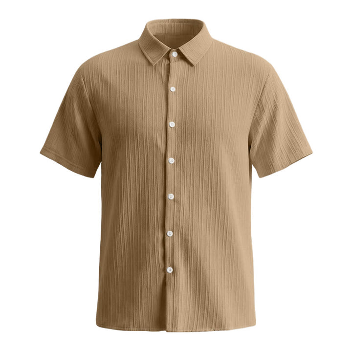 Herren-Freizeithemd aus Baumwoll-Leinen-Jacquard mit Streifenmuster - image 38