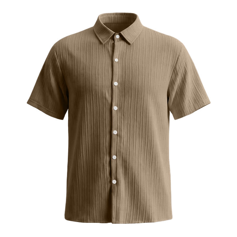Herren-Freizeithemd aus Baumwoll-Leinen-Jacquard mit Streifenmuster - image 35