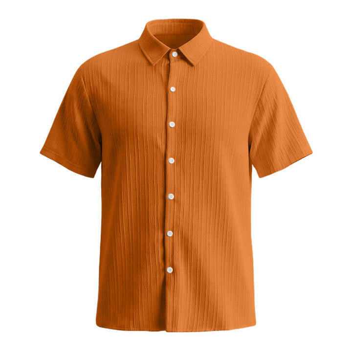 Herren-Freizeithemd aus Baumwoll-Leinen-Jacquard mit Streifenmuster - image 29